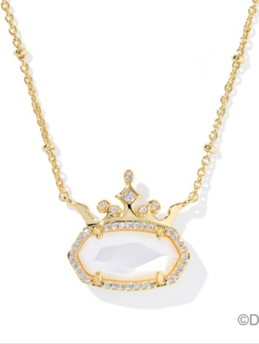 Disney x Kendra Scott Princess Crown Positive Red Crystal Necklace